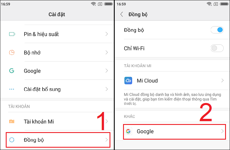 Cách Đăng Xuất Gmail trên điện thoại Xiaomi