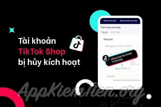 Vì sao tài khoản Tiktok Shop bị hủy kích hoạt