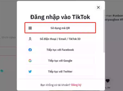 Cách đăng nhập TikTok bằng mã QR trên máy tính